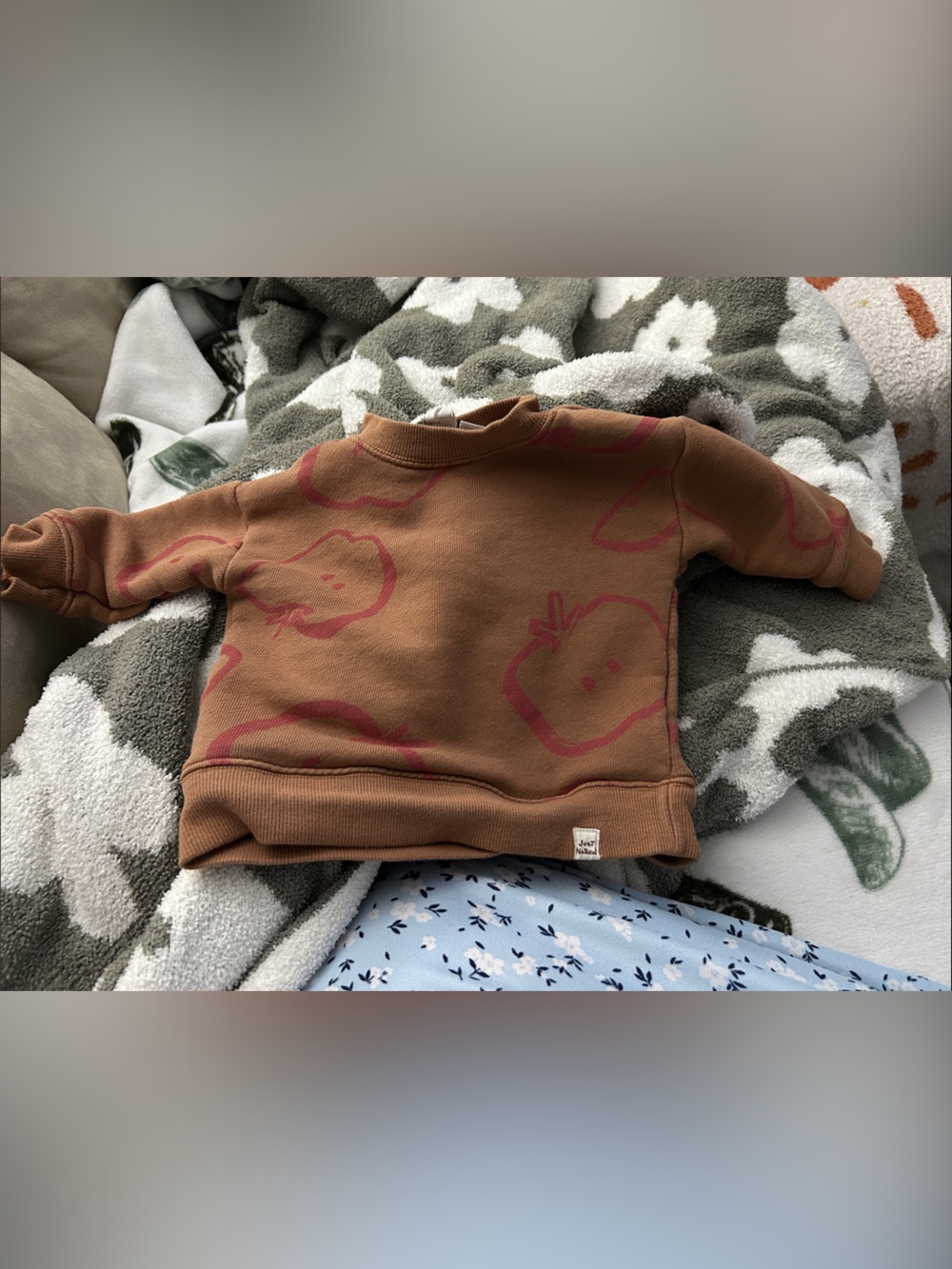 Baby Brown Apple Print Sweatshirt - 6-9 months